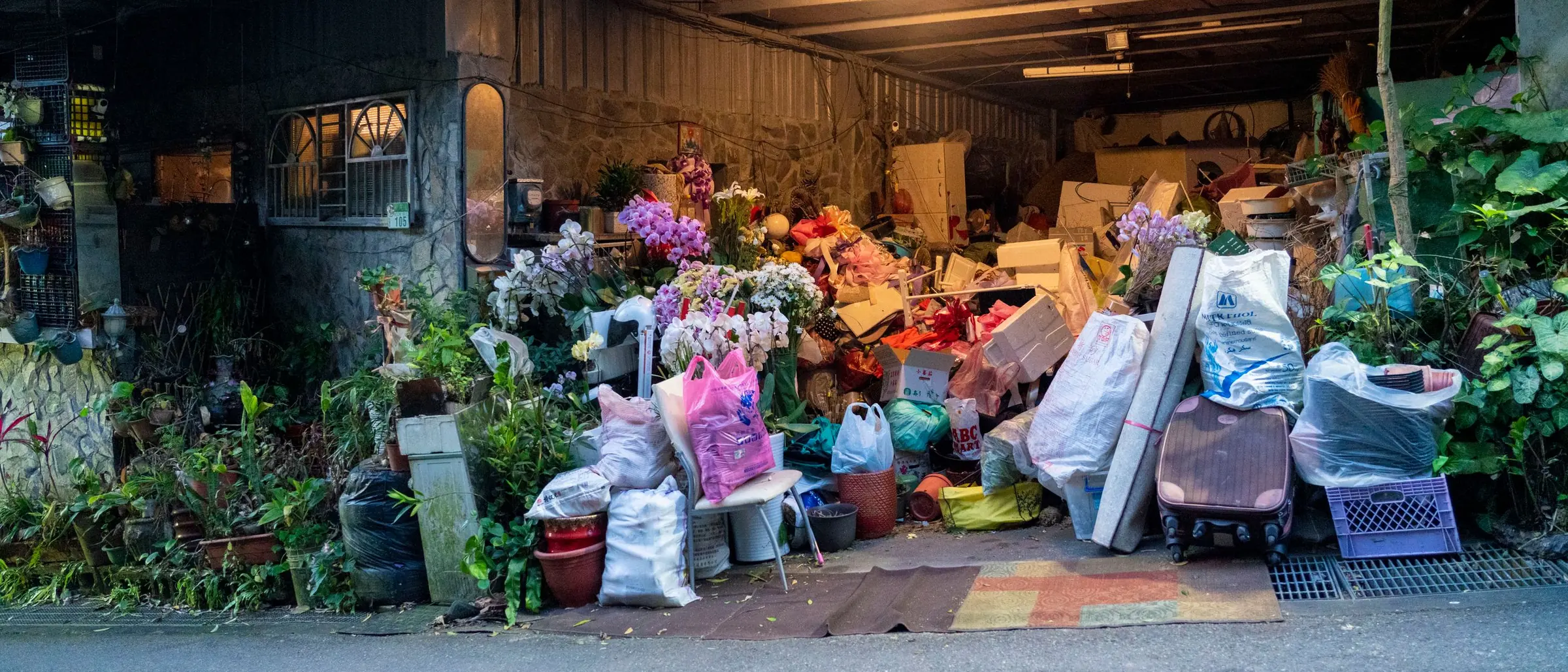 Garage packed with household items waiting for a cleanout