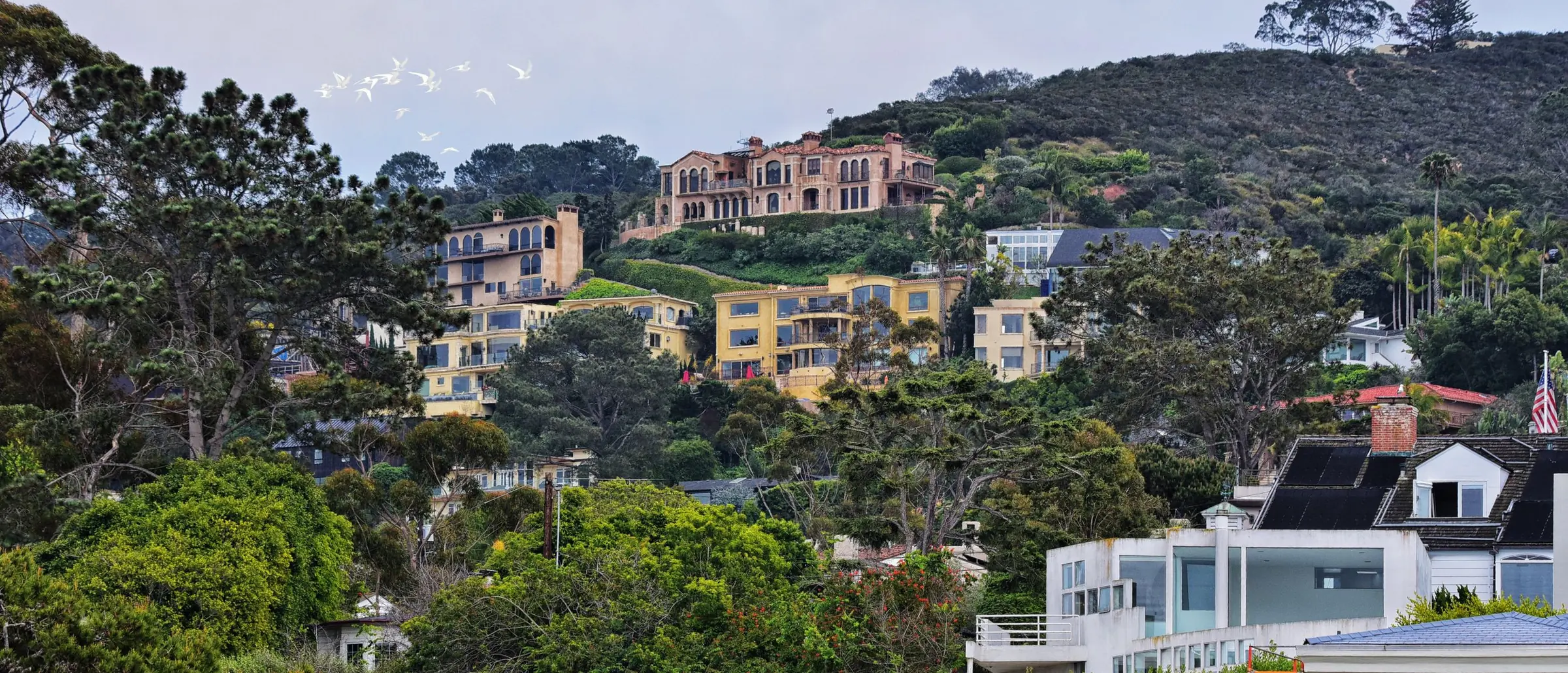 Hillside homes in a San Diego neighborhood